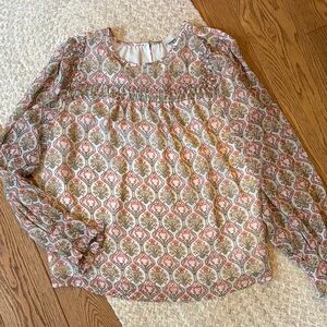 NWT Loft Floral Patterned Long Sleeve Blouse